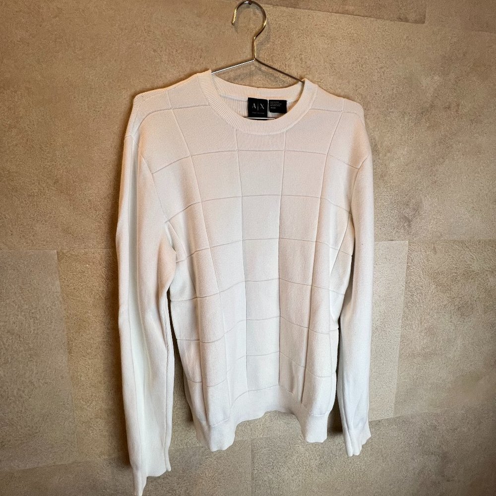White Armani Exchange Sweater